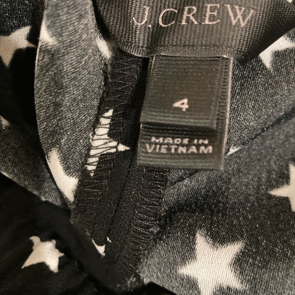 J Crew Print Pants, elastic waist with ribbon tie, size 4 - Picture 5 of 7